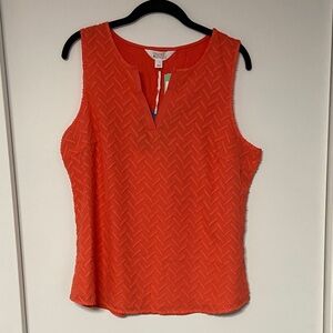 Market & Spruce Ezide Coral Textured Sleeveless Blouse